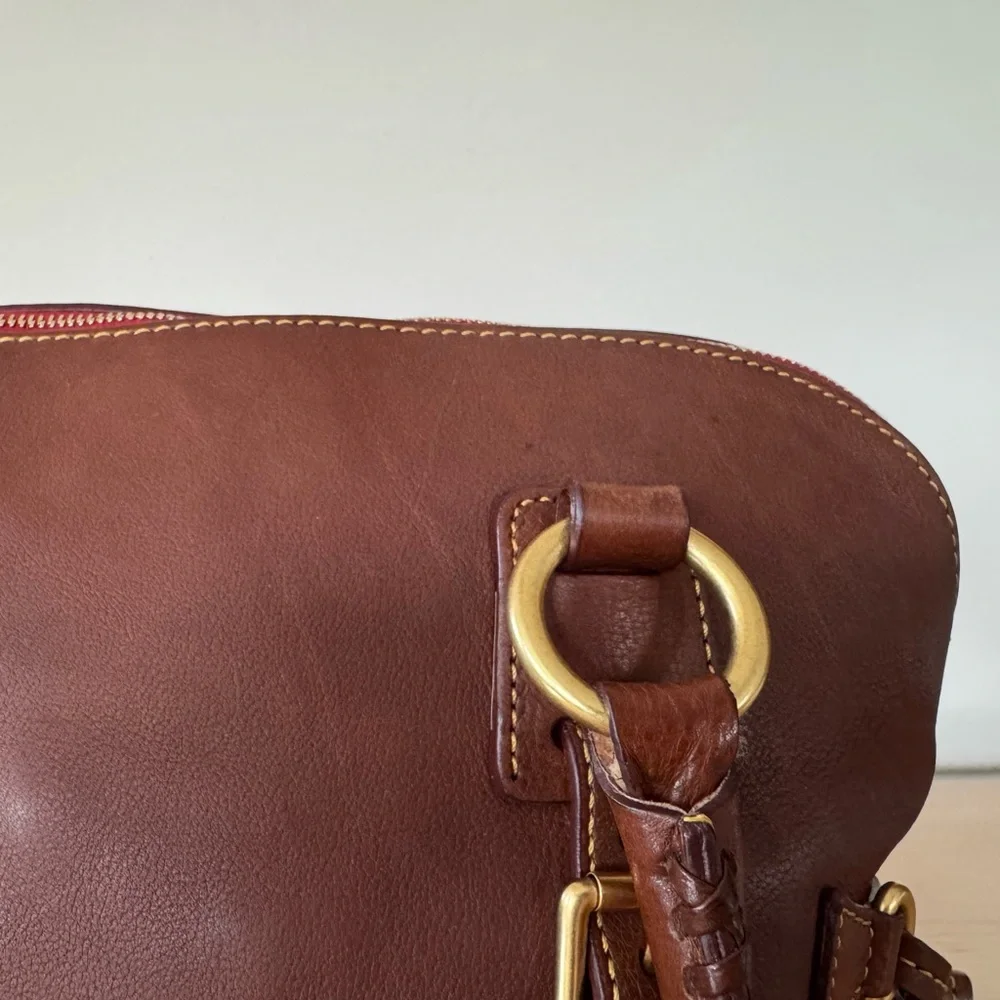 Dooney & Bourke - Florentine Domed Buckle Satchel in chestnut